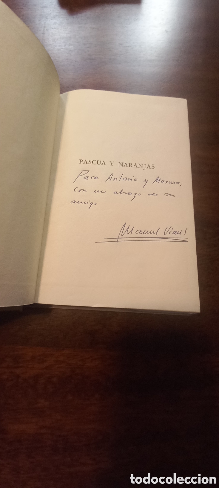 Libros de segunda mano: Pascua y naranjas, Manuel Vicent (dedicado) - Foto 1