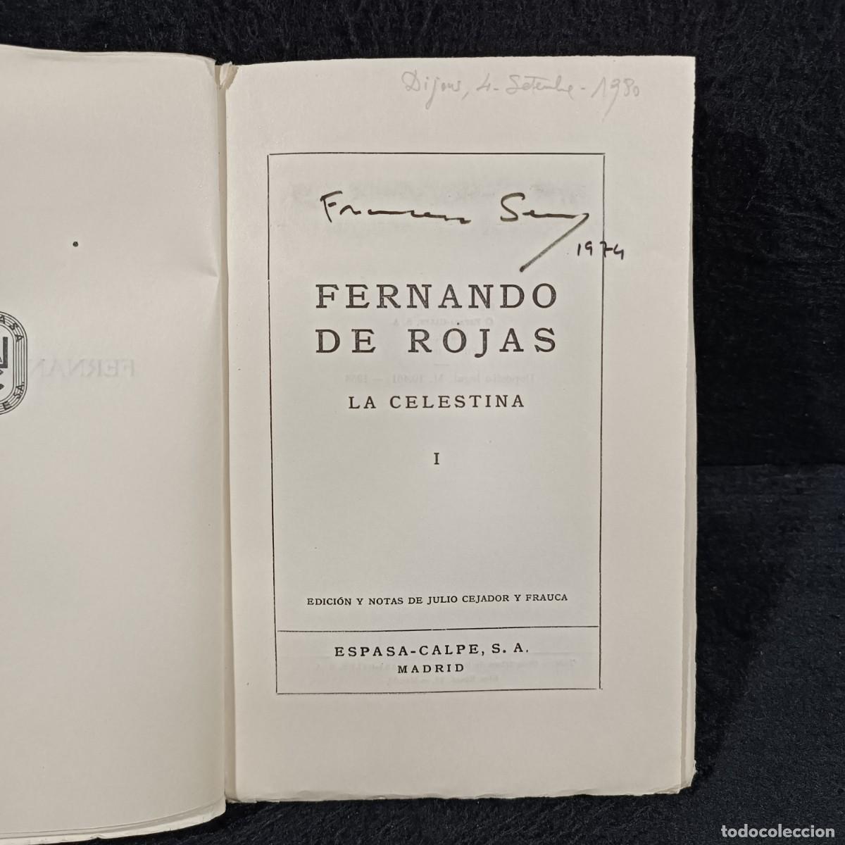 Libros de segunda mano: FERNANDO DE ROJAS - LA CELESTINA - ESPASA-CALPE - MADRID - 2 TOMOS -1958 / 29.059 - Foto 5