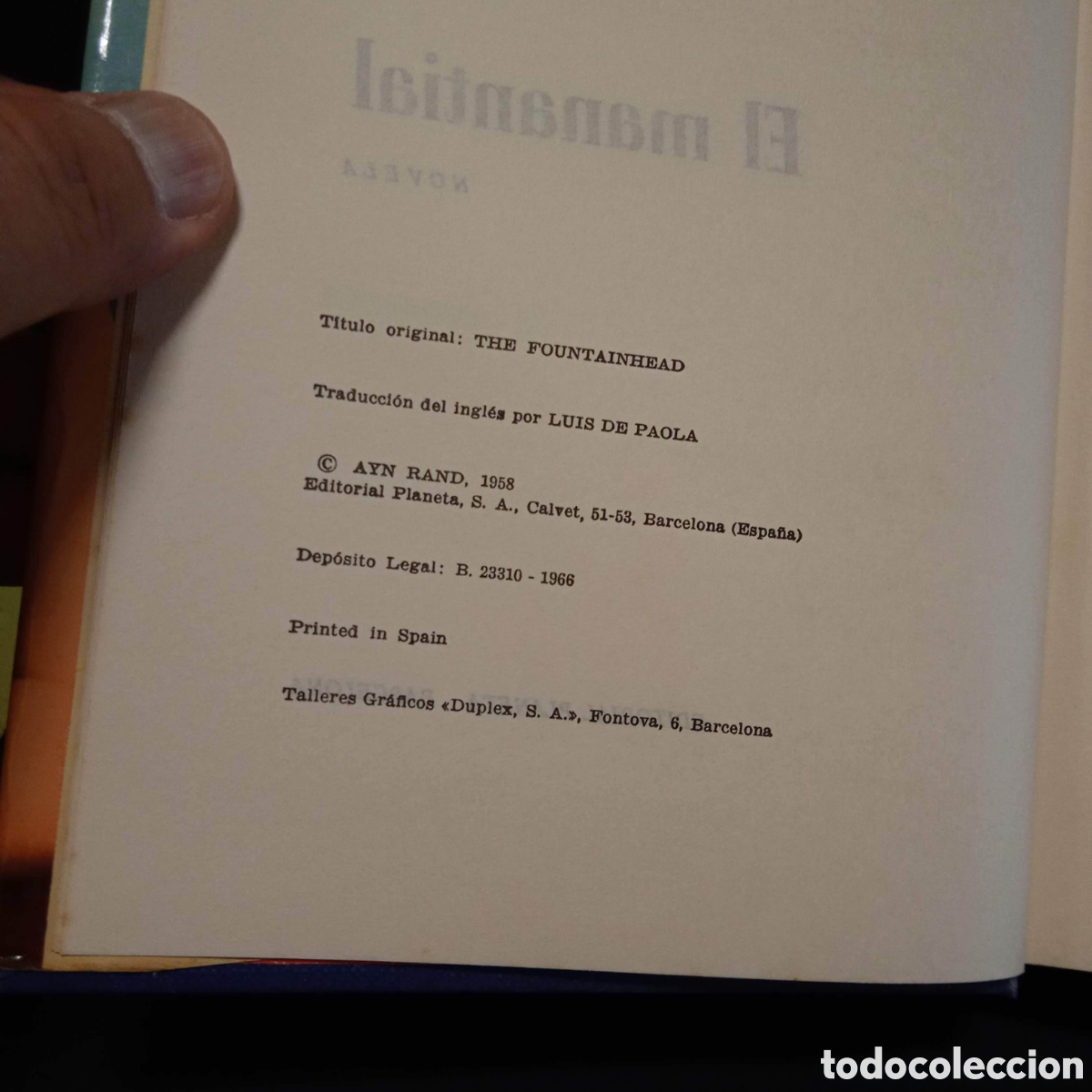 Libros de segunda mano: EL MANANTIAL - AYN RAND - PLANETA 1966 #8714 - Foto 5