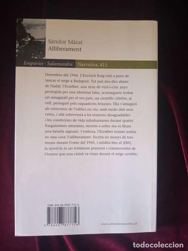 Libros de segunda mano: ALLIBERAMENT. S&aacute;ndor M&aacute;rai. Emp&uacute;ries 2012 - Foto 2