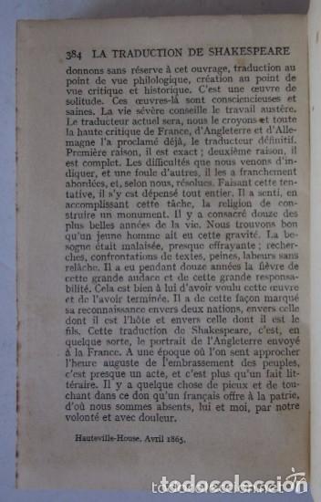 Libros de segunda mano: WILLIAM SHAKESPEARE PAR VICTOR HUGO - COLLECTION NELSON - Foto 8