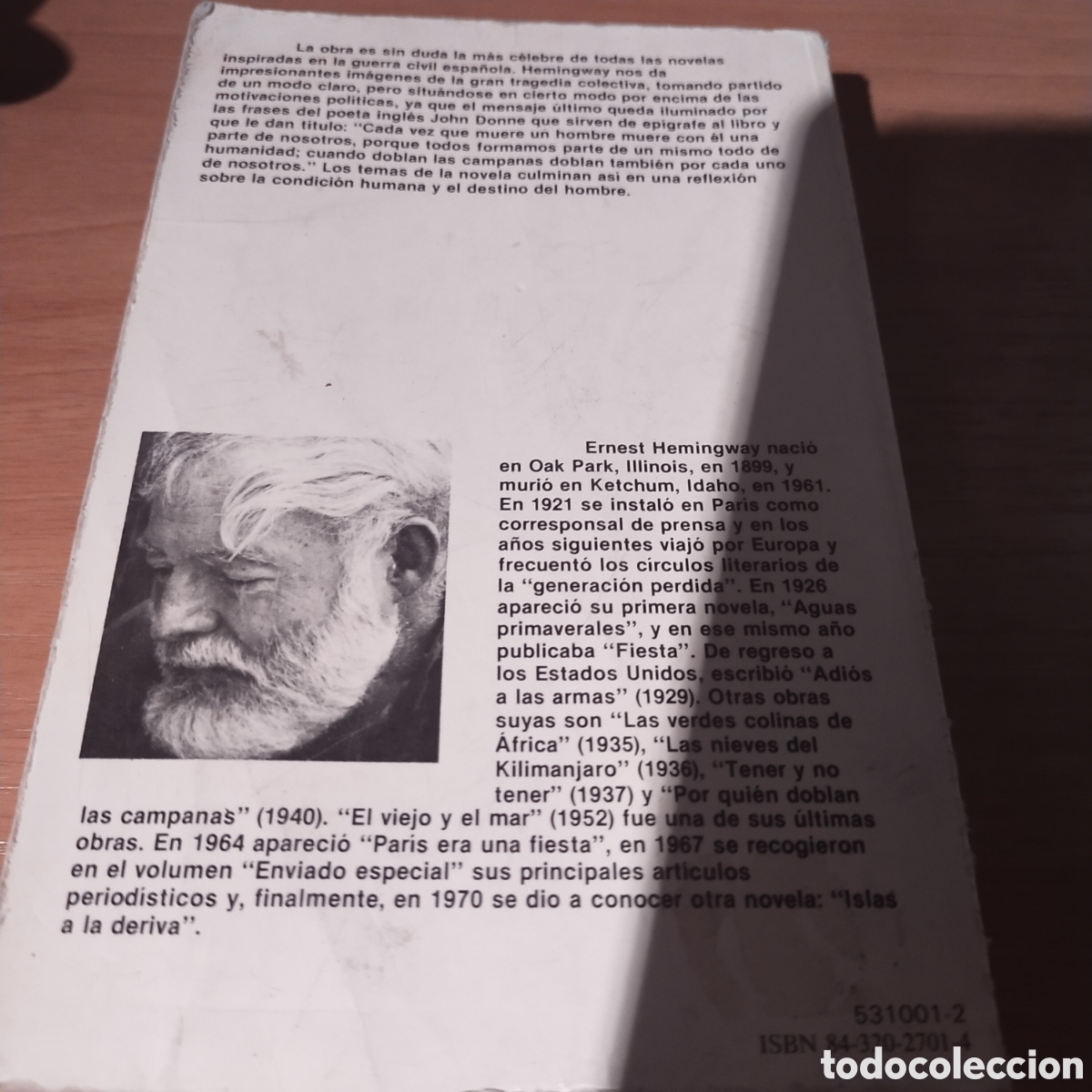 Libros de segunda mano: Por qui&eacute;n doblan las campanas. Ernest hemingway. - Foto 3