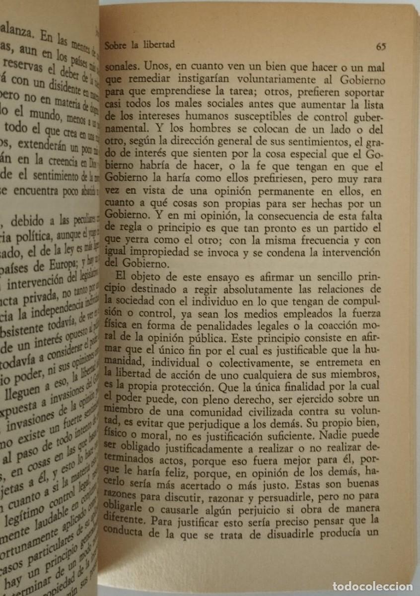 Libros de segunda mano: SOBRE LA LIBERTAD - J. STUART MILL - Foto 3