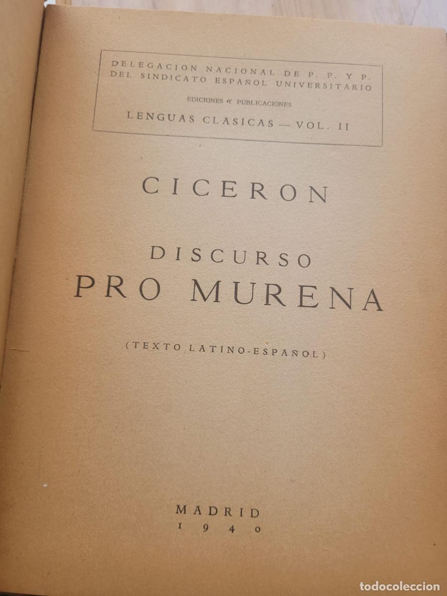 Libros de segunda mano: DISCURSOS PRO MURENA Y PRO Q. LIGARIO - Cicer&oacute;n - Foto 2