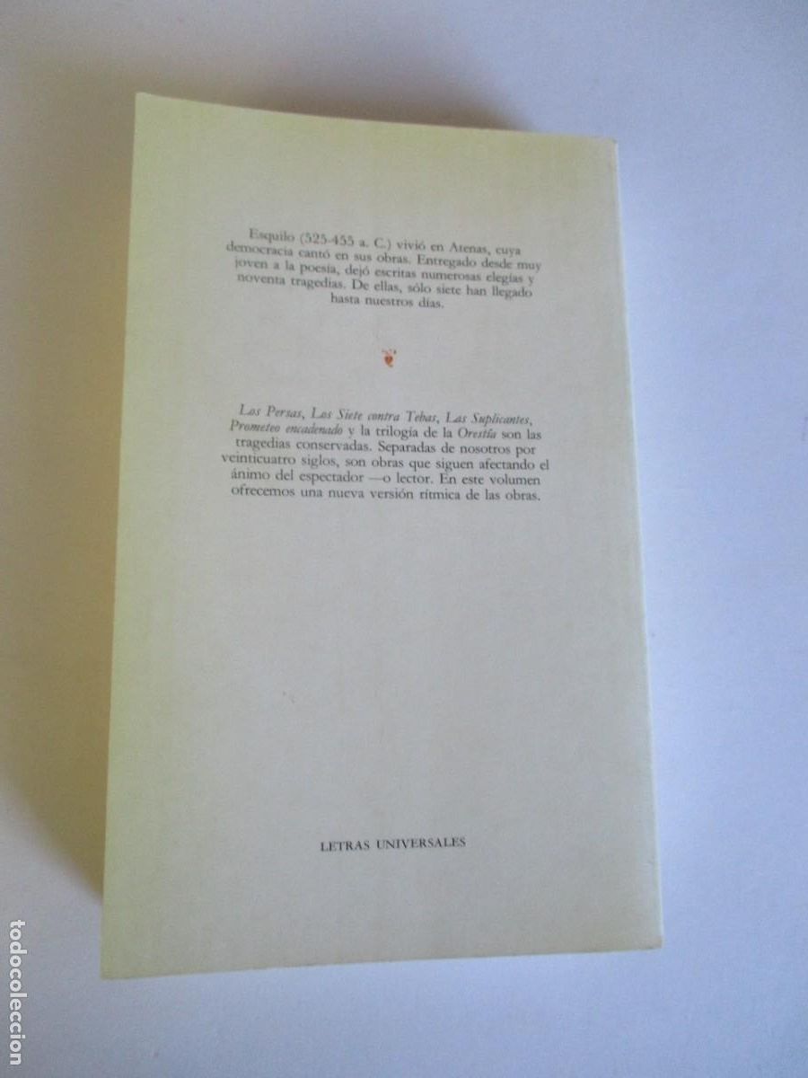 Libros de segunda mano: ESQUILO Tragedias completas W28356 - Foto 2