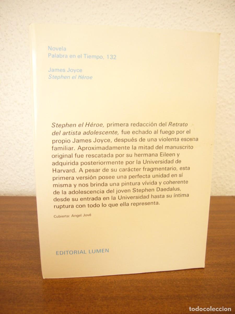 Libros de segunda mano: JAMES JOYCE: STEPHEN EL H&Eacute;ROE (LUMEN, 1984) COMO NUEVO - Foto 3