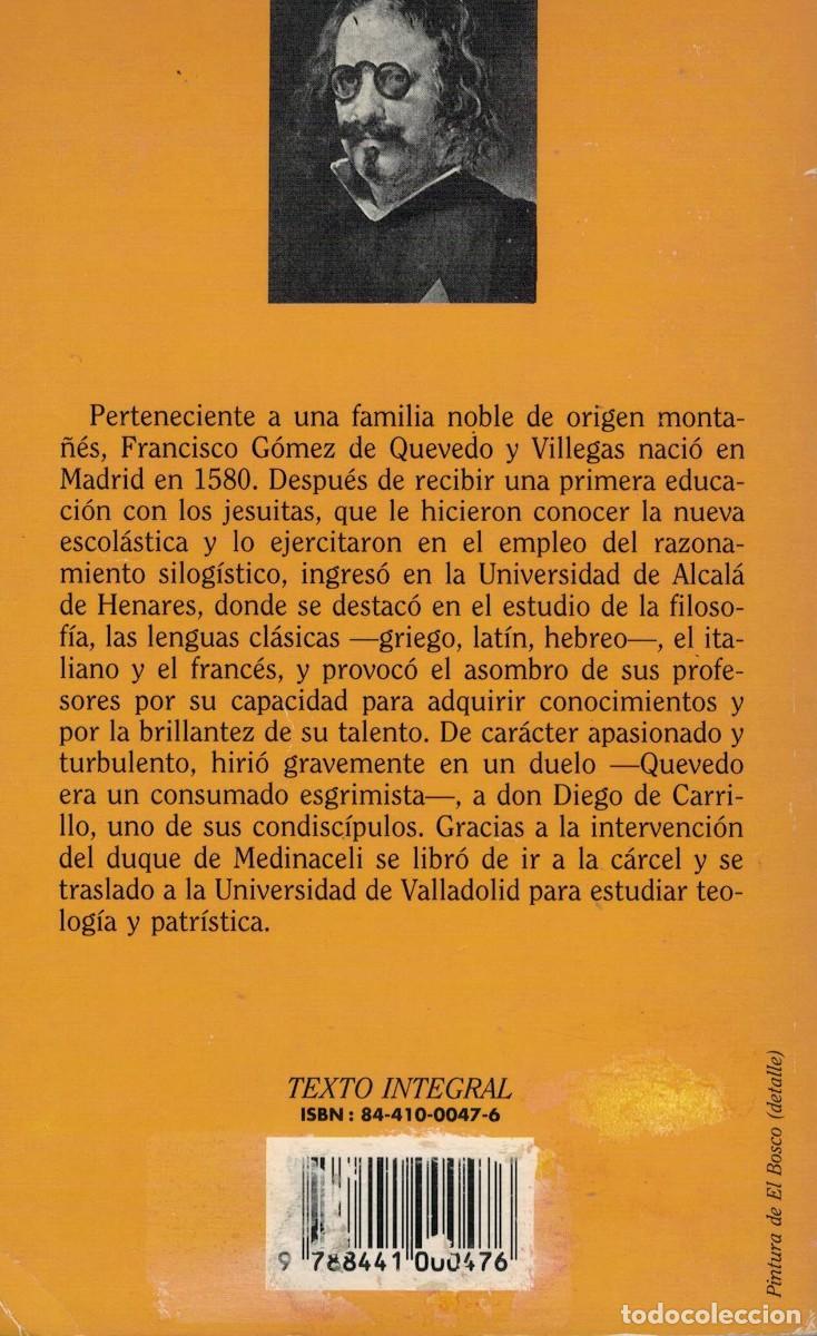 Libros de segunda mano: Francisco de Quevedo, Los sue&ntilde;os - Foto 2