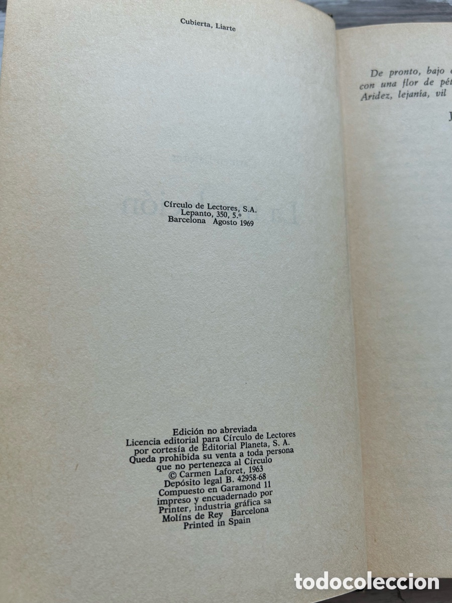 Libros de segunda mano: La Insolaci&oacute;n - Carmen Laforet - Foto 3