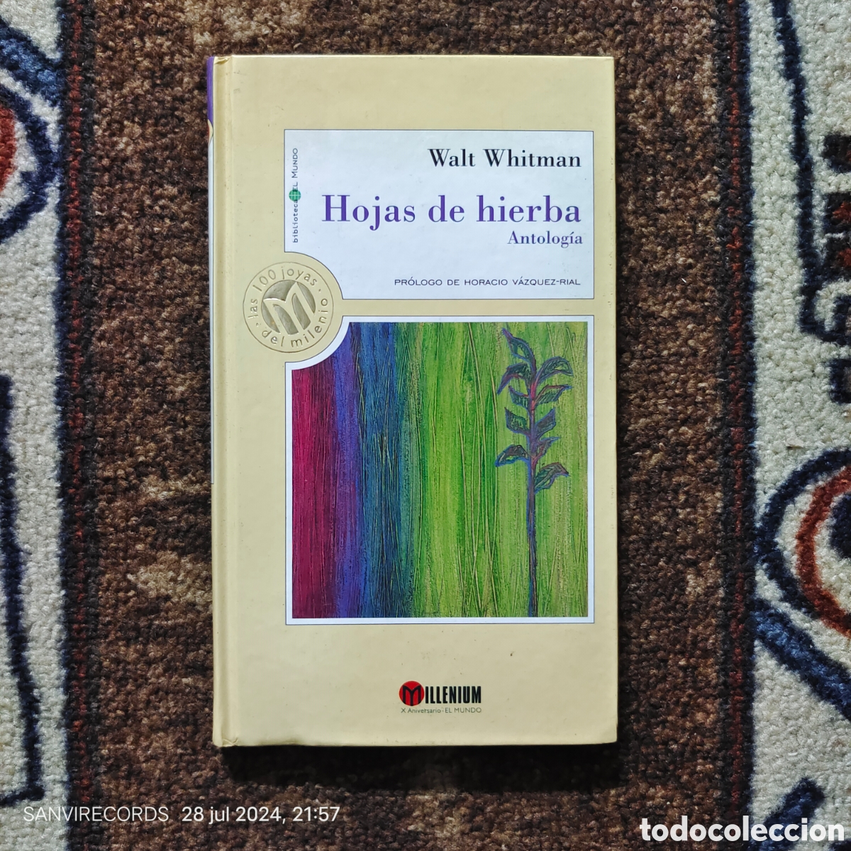 Libros de segunda mano: HOJAS DE HIERBA (WALT WHITMAN) (MILLENIUM, BIBLIOTECA EL MUNDO) - Foto 1