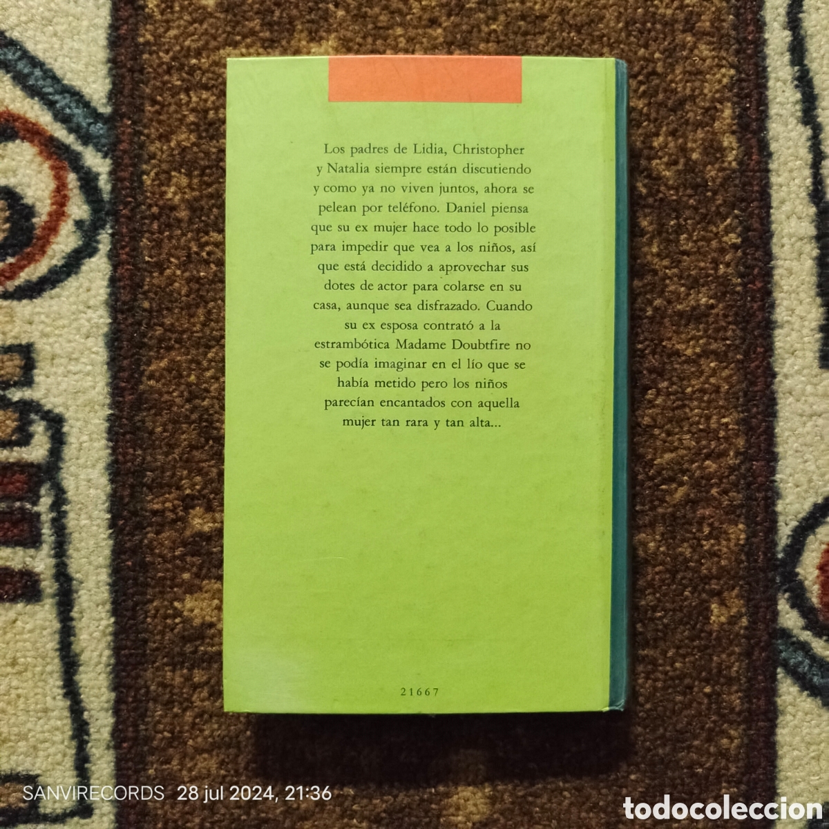 Libros de segunda mano: MADAME DOUBTFIRE (ANNE FINE) (C&Iacute;RCULO DE LECTORES) - Foto 2