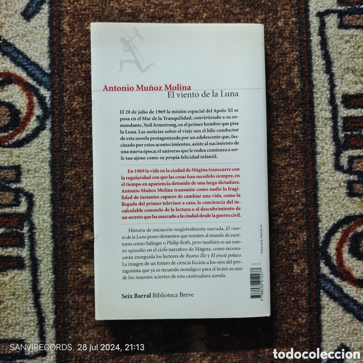 Libros de segunda mano: EL VIENTO DE LA LUNA (ANTONIO MU&Ntilde;OZ MOLINA) (SEIX BARRAL) - Foto 2