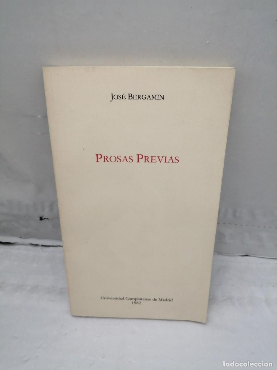 Libros de segunda mano: Prosas previas (Primera edici&oacute;n) - Foto 1
