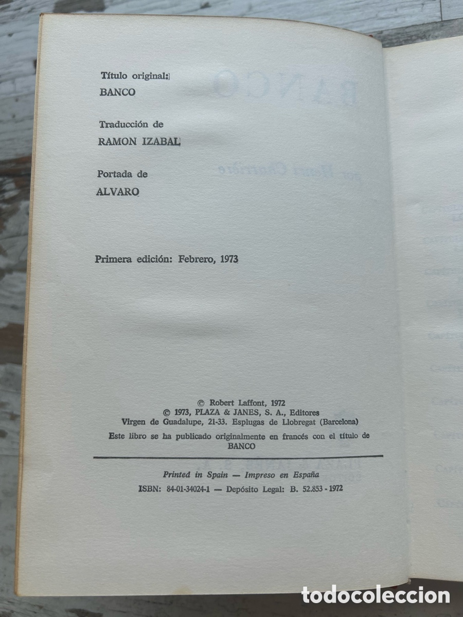 Libros de segunda mano: Banco - Henri Charri&egrave;re - Foto 2