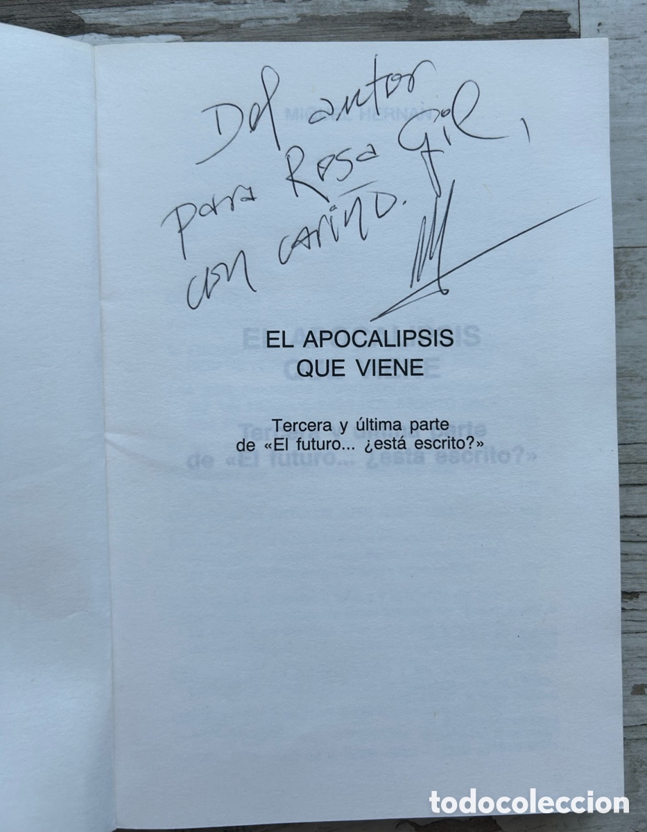 Libros de segunda mano: El apocalipsis que viene - Miguel Hern&aacute;n - Foto 2