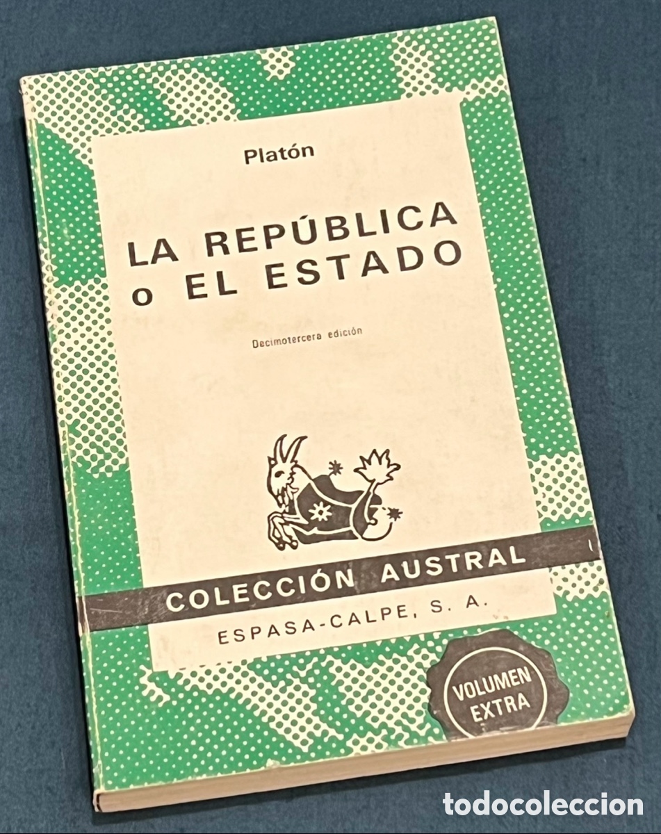 Libros de segunda mano: Libro. Plat&oacute;n. &ldquo;La Republica o el Estado&rdquo;. 1979. - Foto 1