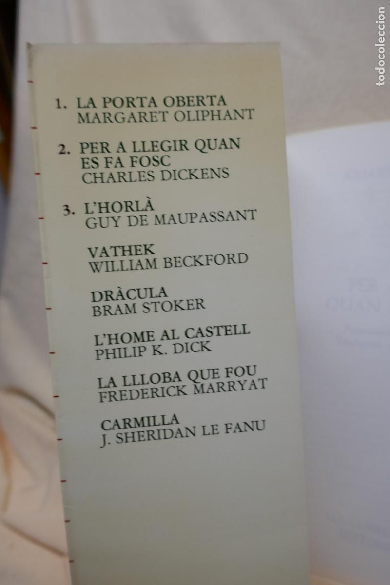 Libros de segunda mano: DICKENS, Charles - PER A LLEGIR QUAN ES FA FOSC (EN CATALAN) - Foto 4