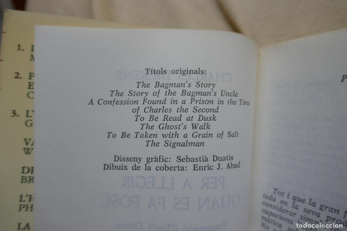 Libros de segunda mano: DICKENS, Charles - PER A LLEGIR QUAN ES FA FOSC (EN CATALAN) - Foto 7