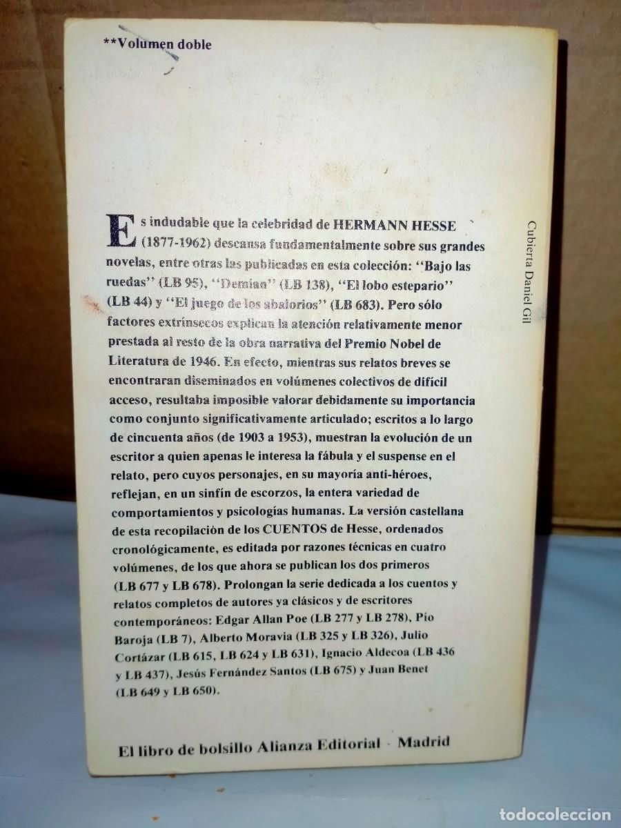 Libros de segunda mano: HERMANN HESSE. CUENTOS (4TOMOS) . ALIANZA - Foto 4