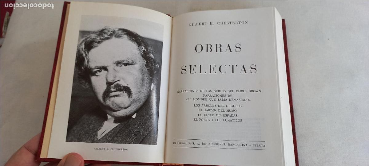 Libros de segunda mano: OBRAS SELECTAS DE GILBERT K. CHESTERTON. CARROGGIO. 1974 - Foto 1