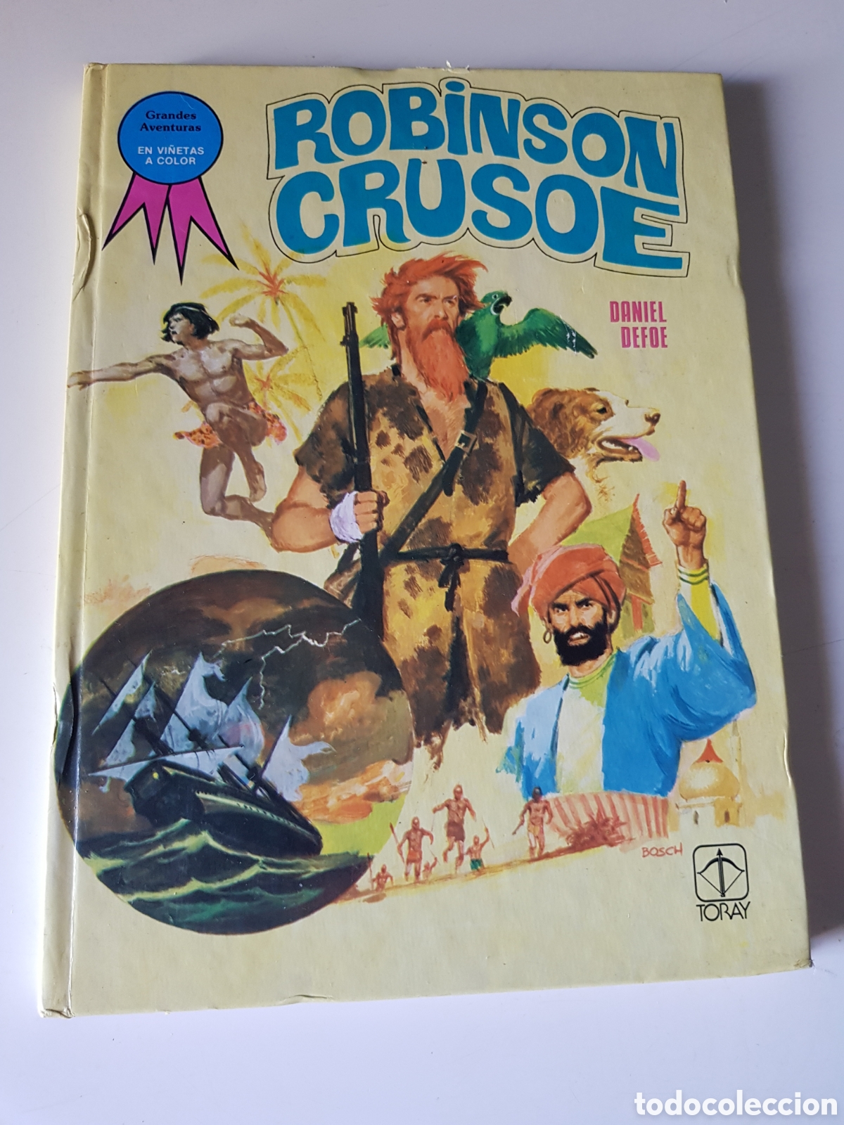 Libros de segunda mano: Robins&oacute;n crusoe. Daniel Defoe,ediciones Toray, S.A.., 1986 - Foto 1