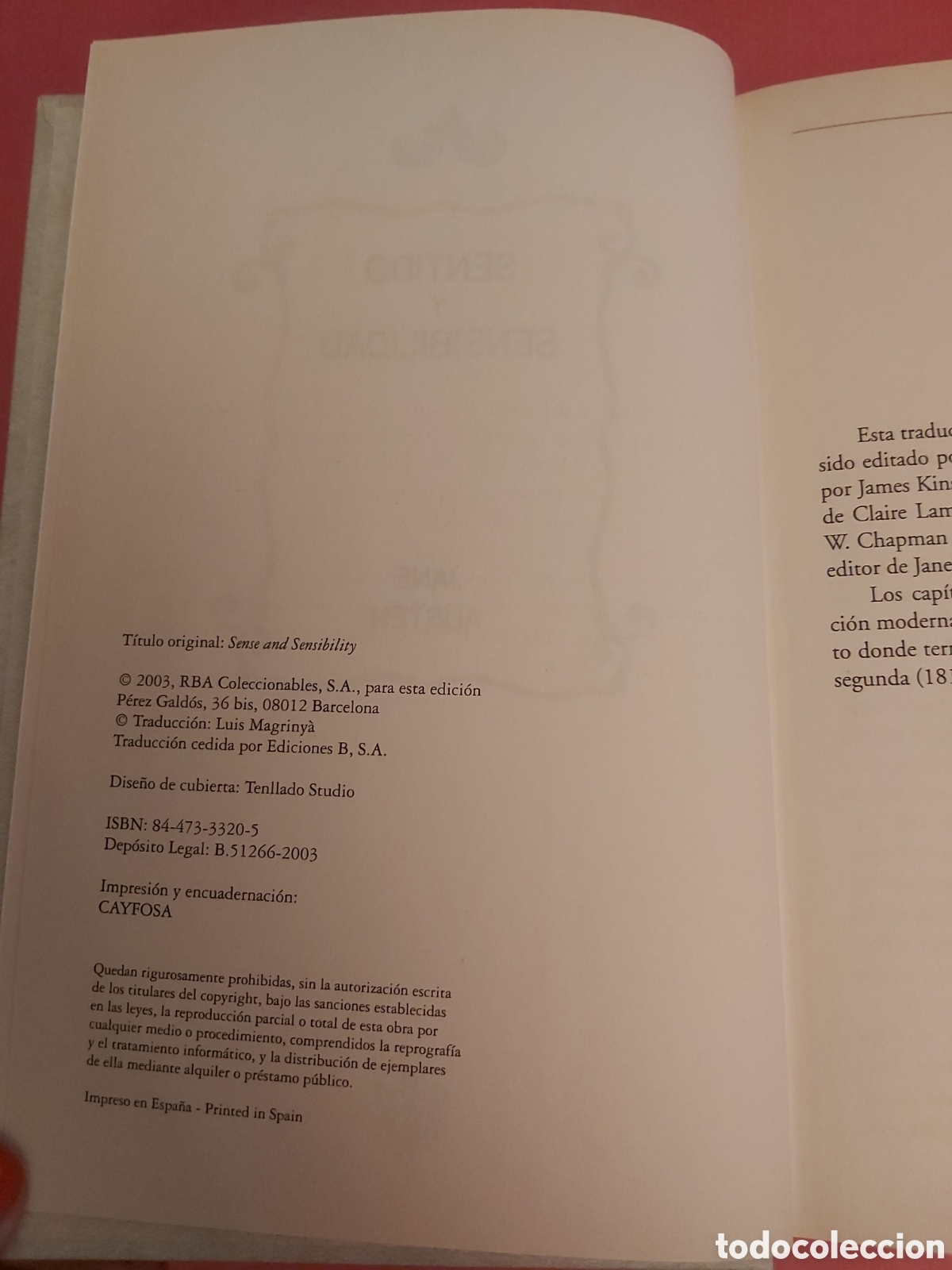 Libros de segunda mano: SENTIDO Y SENSIBILIDAD # JANE AUSTEN # RBA 2003 - Foto 3