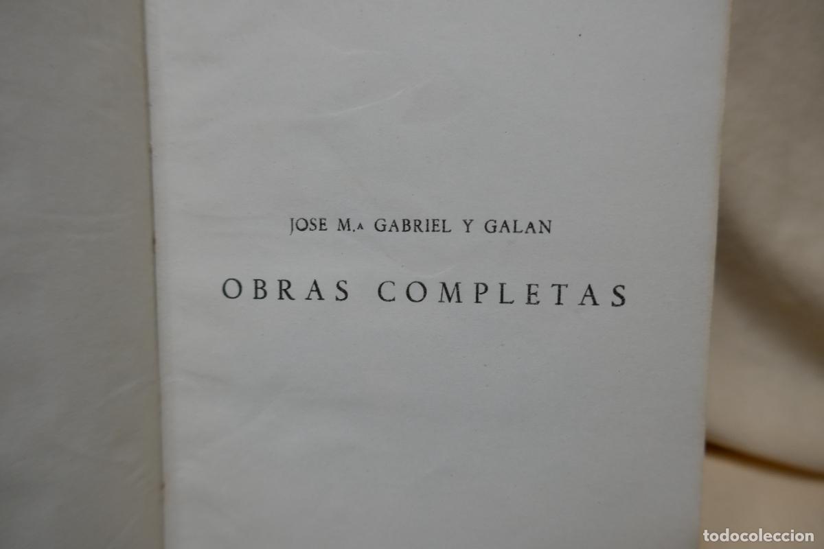 Libros de segunda mano: Gabriel y Gal&aacute;n. Obras completas. . Aguilar 1945 - Foto 5