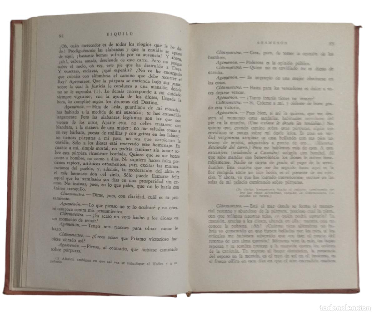 Libros de segunda mano: TRAGEDIAS / ESQUILO. OBRAS MAESTRAS. 1948. EXCELENTE ESTADO. - Foto 6