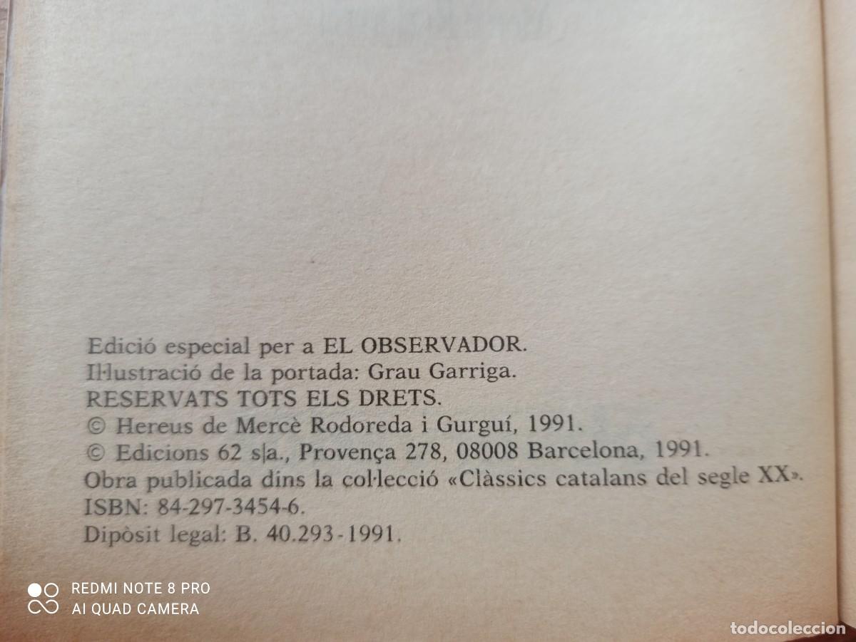 Libros de segunda mano: LA PLA&Ccedil;A DEL DIAMANT (MERC&Eacute; RODOREDA) - EL OBSERVADOR - Foto 4