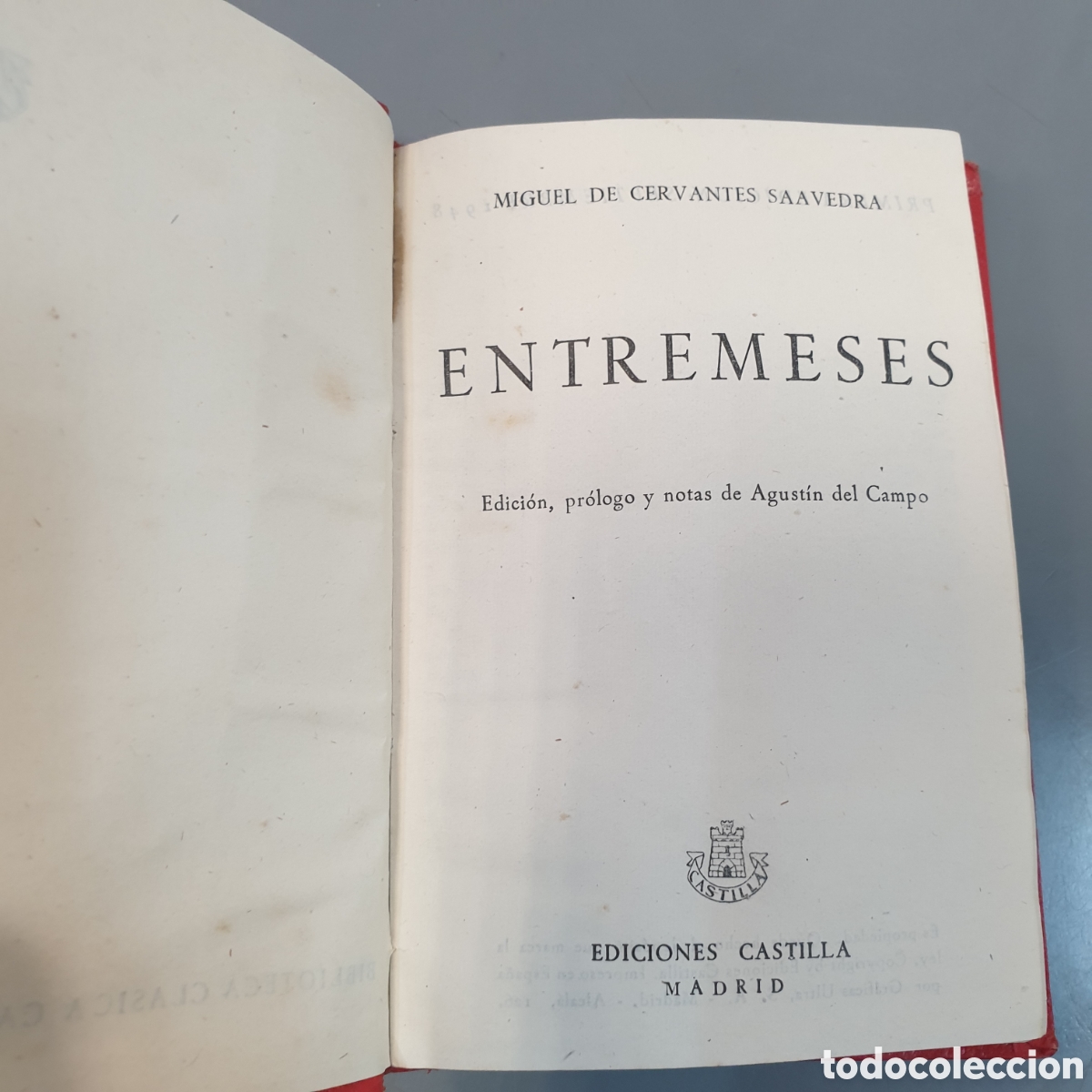 Libros de segunda mano: ENTREMESES . MIGUEL DE CERVANTES - Foto 2