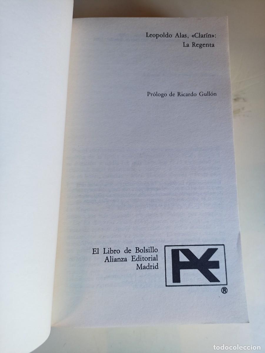 Libros de segunda mano: Leopoldo Alas &rdquo; Clar&iacute;n &rdquo; La Regenta - Foto 2