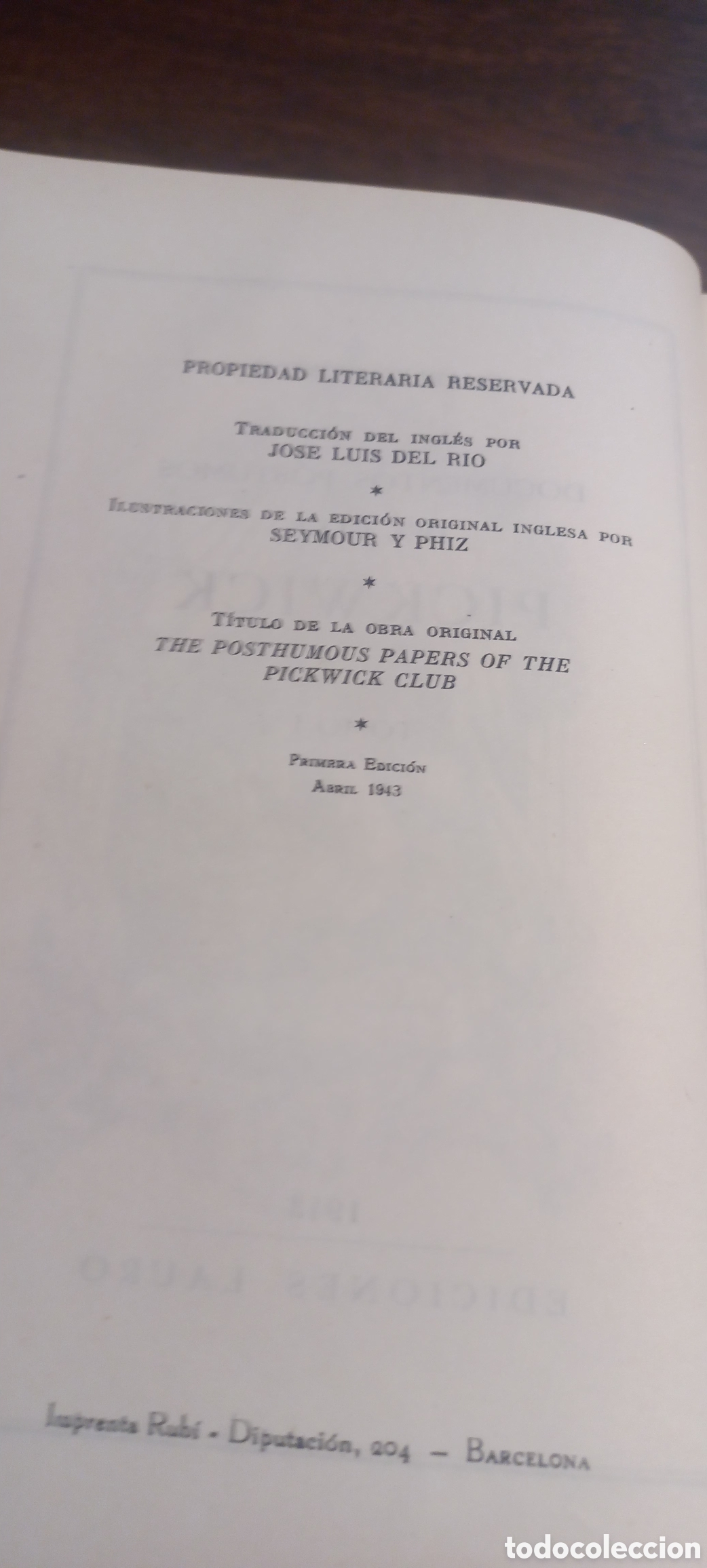 Libros de segunda mano: Documentos p&oacute;stumos del club Pickwick, Charles Dickens - Foto 8