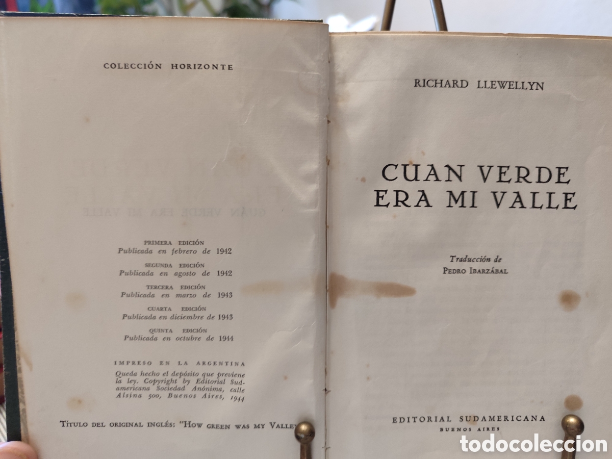Libros de segunda mano: &rdquo;CUAN VERDE ERA MI VALLE&rdquo; 1944 - Foto 2
