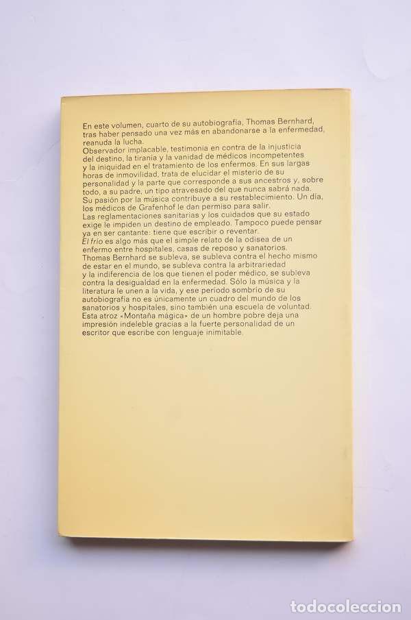 Libros de segunda mano: El fr&iacute;o - BENHARD, Thomas - Foto 3