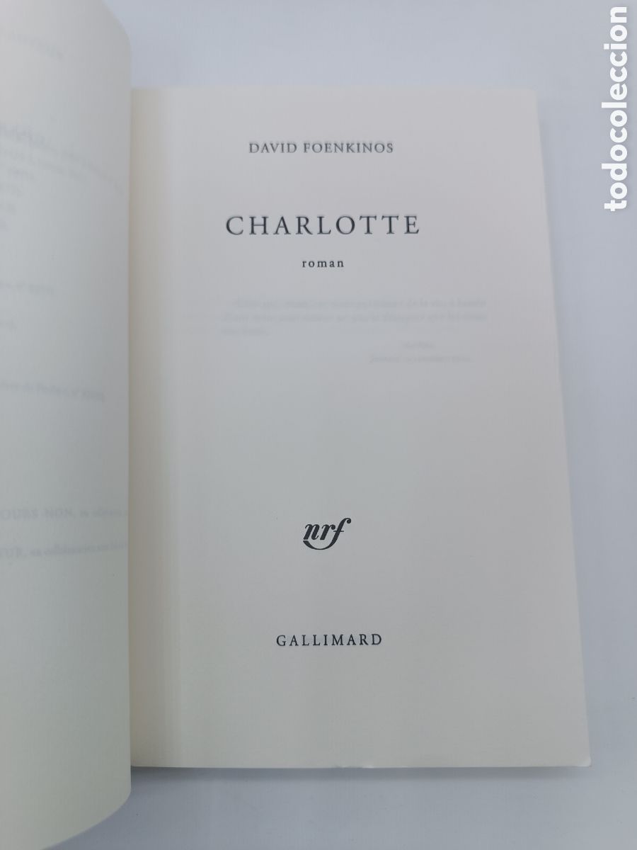 Libros de segunda mano: Charlotte David Foenkinos editado Gallimard - Foto 2