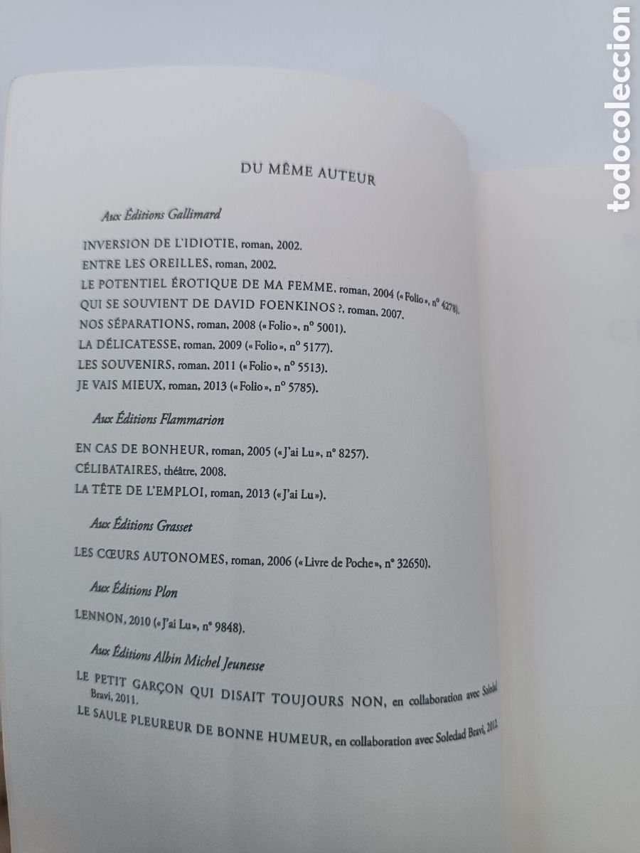 Libros de segunda mano: Charlotte David Foenkinos editado Gallimard - Foto 5