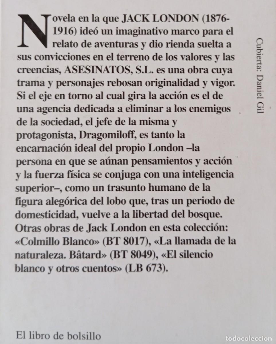 Libros de segunda mano: ASESINATOS SL - JACK LONDON - Foto 2