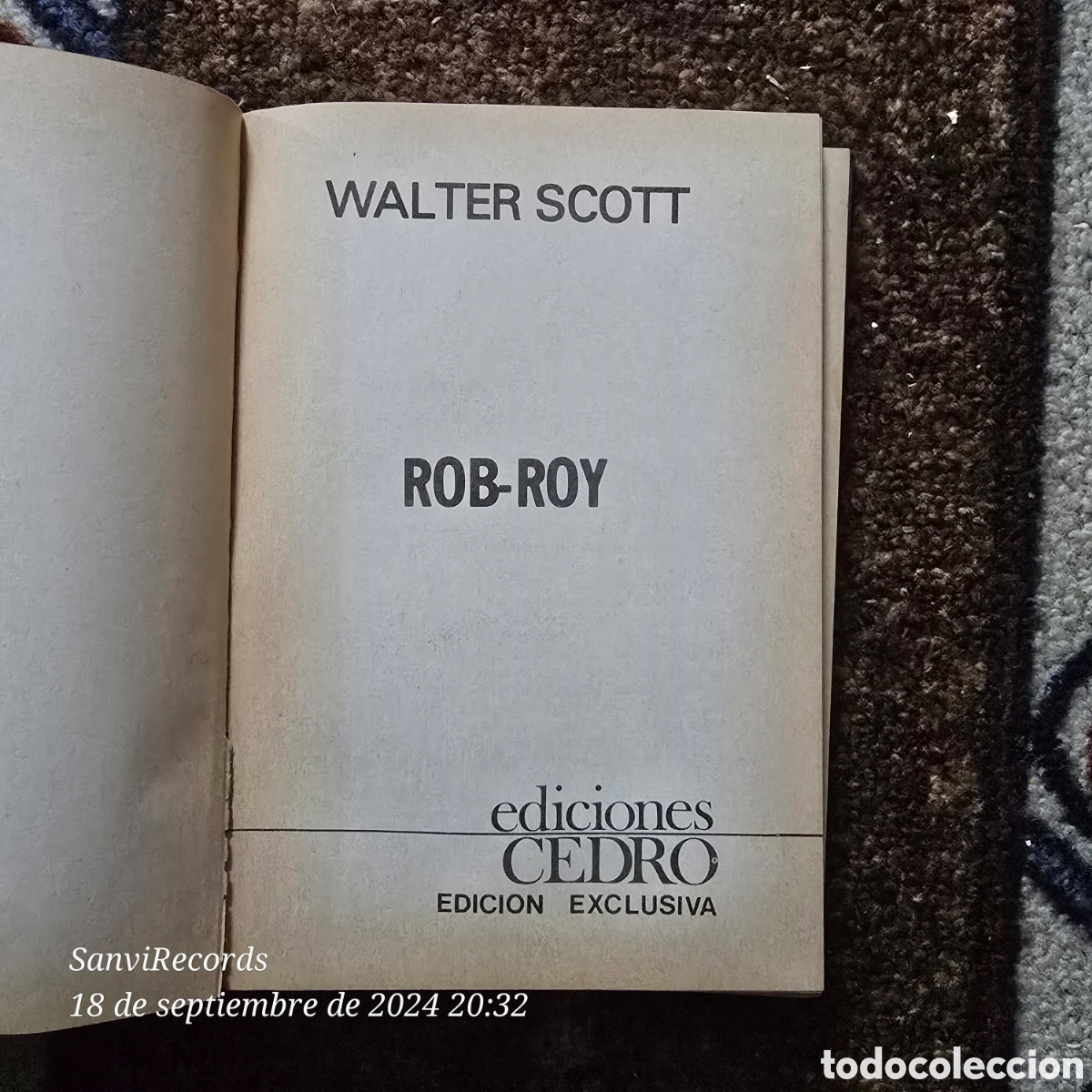 Libros de segunda mano: ROB-ROY (WALTER SCOTT) (EDICIONES CEDRO) - Foto 2