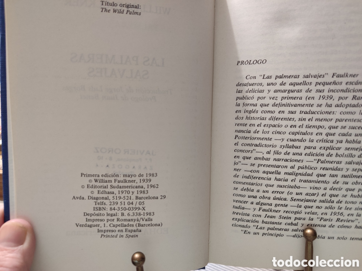 Libros de segunda mano: Las palmeras salvajes. Faulkner. - Foto 4
