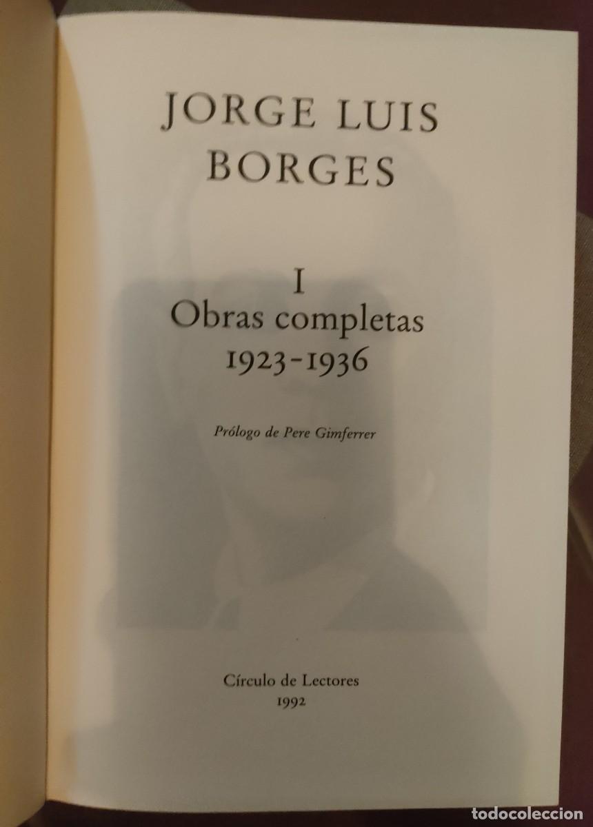 Libros de segunda mano: Jorge Luis BORGES. Obras completas. C&iacute;rculo de Lectores, 1993 - Foto 3