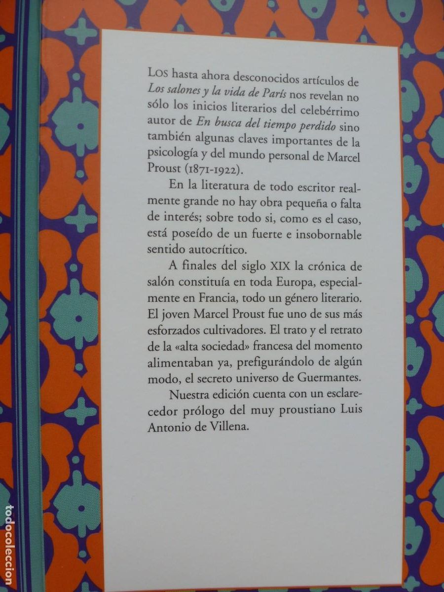 Libros de segunda mano: LOS SALONES Y LA VIDA DE PAR&Iacute;S. MARCEL PROUST. EDICIONES ESPUELA DE PLATA - Foto 3