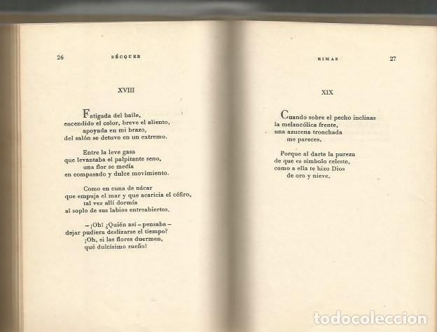 Libros de segunda mano: RIMAS - BECQUER - MONTANER Y SIMON 1946 - Foto 3
