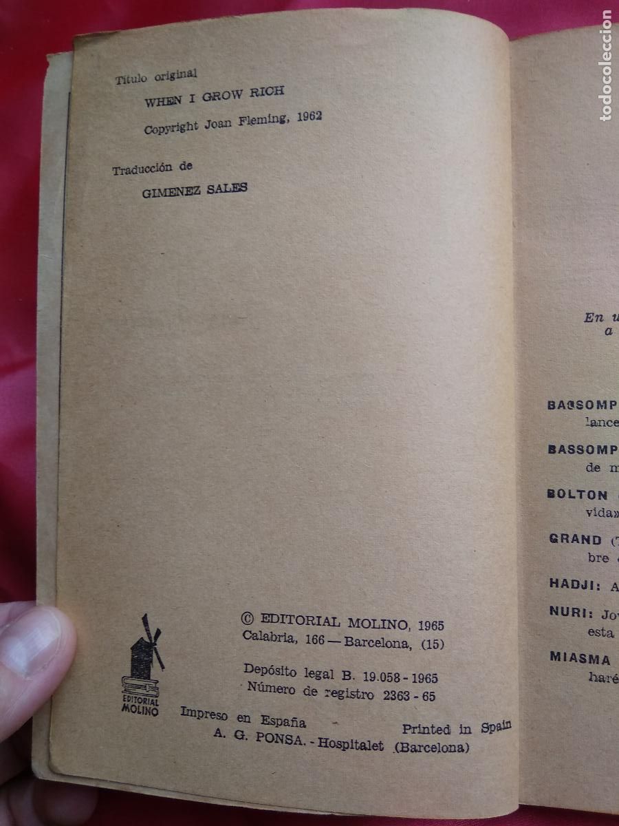 Libros de segunda mano: Cuando sea rico Joan Fleming 1965 Ed.25813-359 - Foto 4