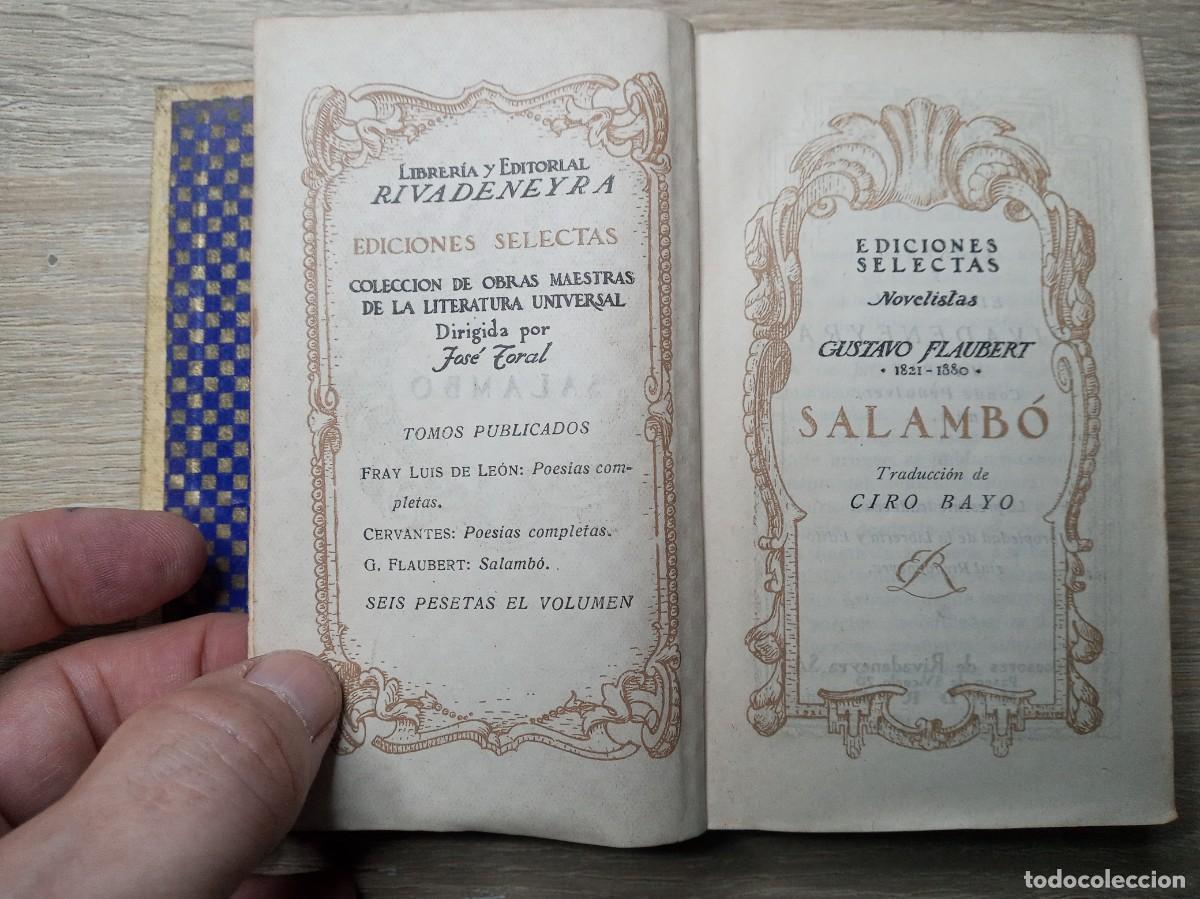 Libros de segunda mano: mini-libro: Salamb&oacute;, Gustavo Flaubert, [125 mm. x 78 mm.] Ediciones Selectas - Foto 2