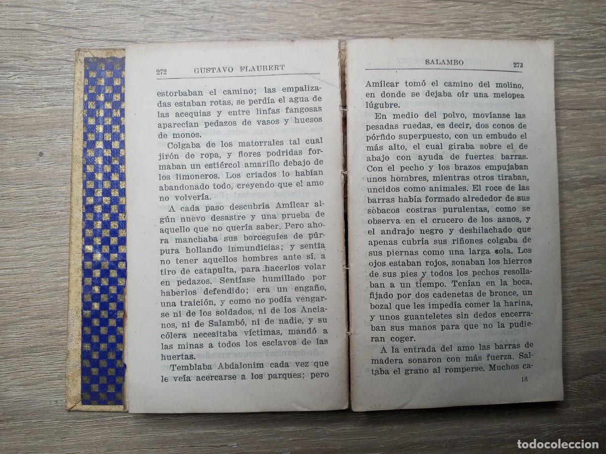 Libros de segunda mano: mini-libro: Salamb&oacute;, Gustavo Flaubert, [125 mm. x 78 mm.] Ediciones Selectas - Foto 4