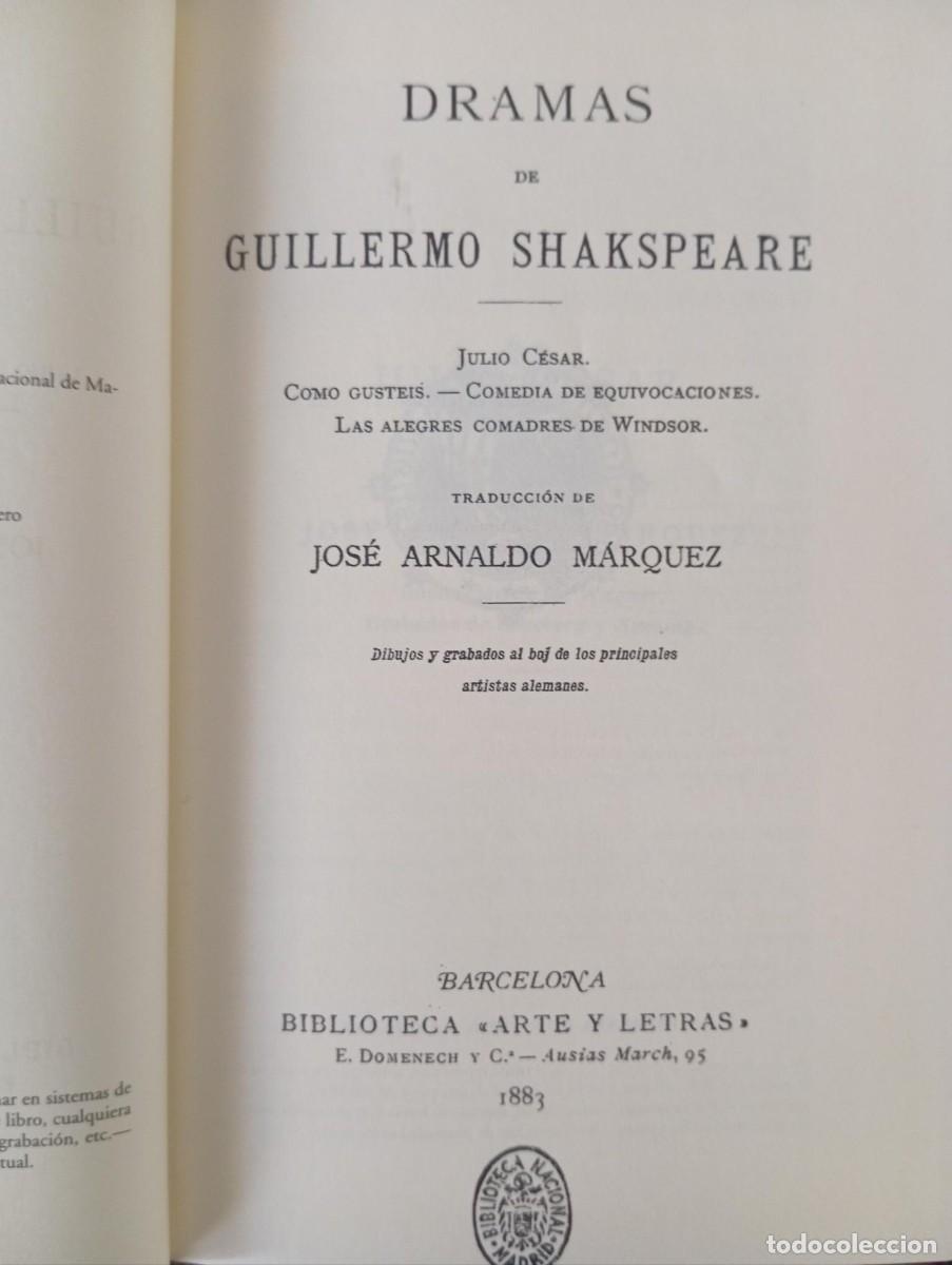 Libros de segunda mano: DRAMAS DE SHAKESPEARE - WILLIAM SHAKESPEARE - Foto 2