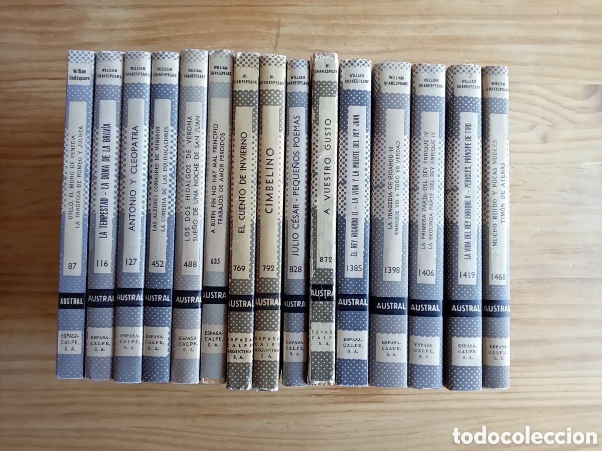 Libros de segunda mano: 15 libros William Shakespeare. Austral Espa&ntilde;a Calpe - Foto 1