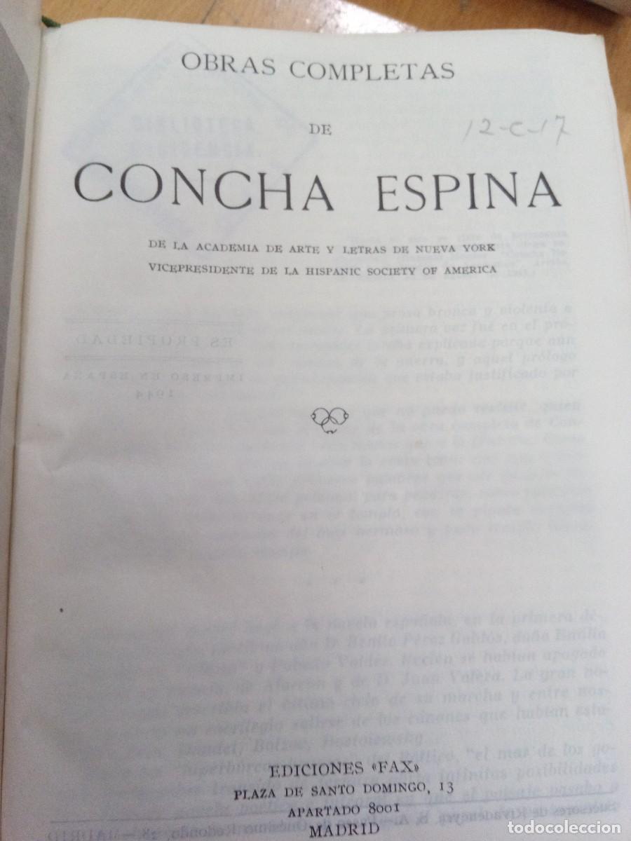 Libros de segunda mano: Obras completas. Concha Espino - Foto 2
