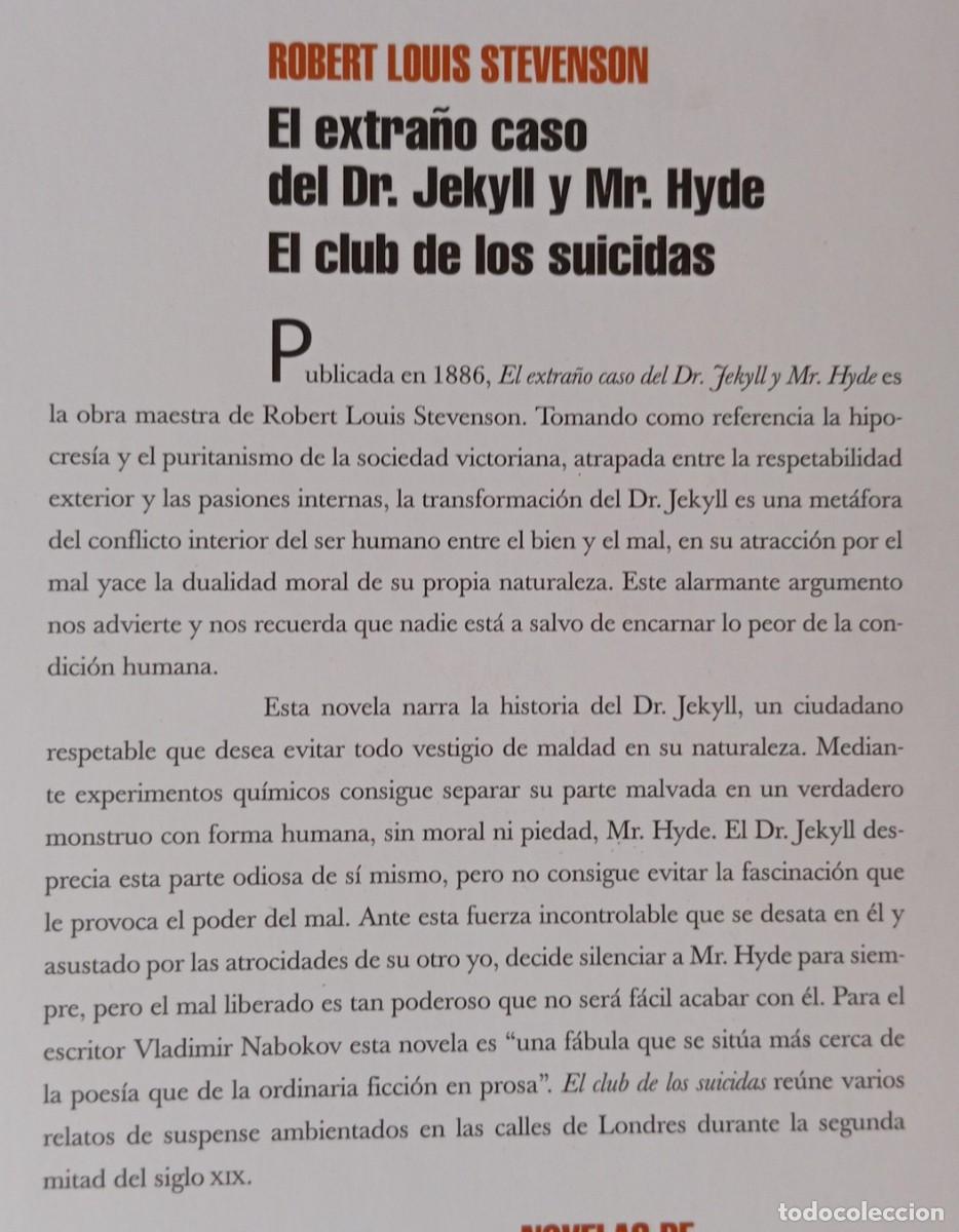 Libros de segunda mano: EL EXTRA&Ntilde;O CASO DEL DOCTOR JEKYLL Y EL SE&Ntilde;OR HYDE - STEVENSON - Foto 2