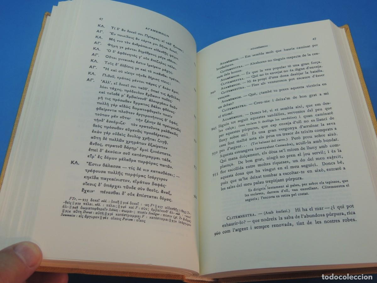 Libros de segunda mano: &Egrave;SQUIL. TRAG&Egrave;DIES VOLUM III. LORESTEA. (AGAM&Egrave;MNON. LES CO&Egrave;FORES. LES EUM&Egrave;NIDES) - Foto 7
