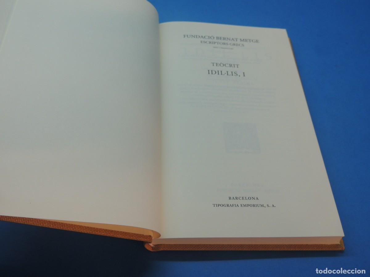 Libros de segunda mano: TE&Ograve;CRIT.- IDIL&middot;LIS. VOLUM I - Foto 3